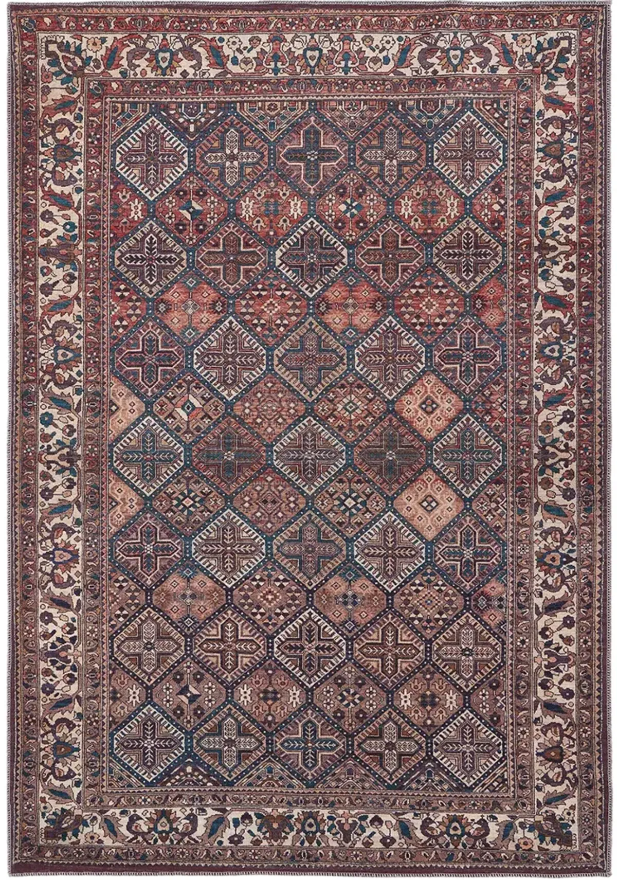 Rawlins 39HKF Brown/Red/Ivory 2'7" x 8' Rug