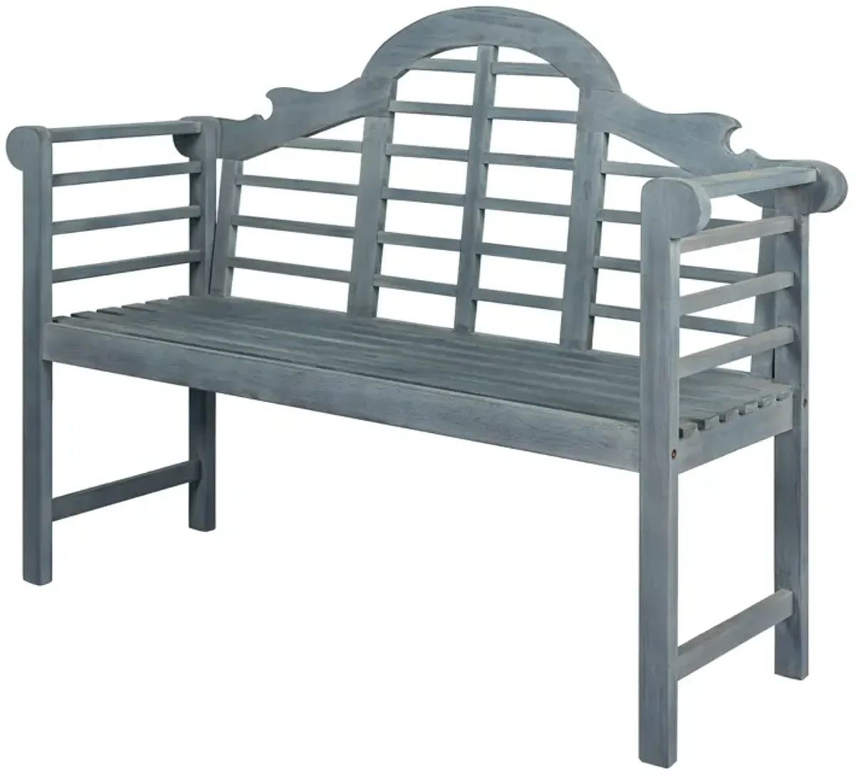 Lutyens Arched Acacia Wood Outdoor Garden Patio Bench