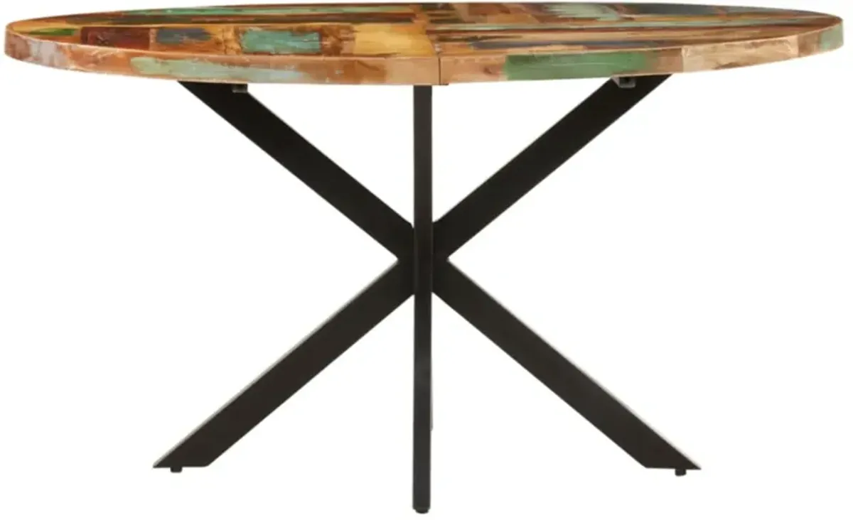 vidaXL Dining Table 55.1"x31.5"x29.5" Solid Reclaimed Wood