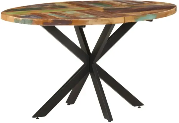 vidaXL Dining Table 55.1"x31.5"x29.5" Solid Reclaimed Wood