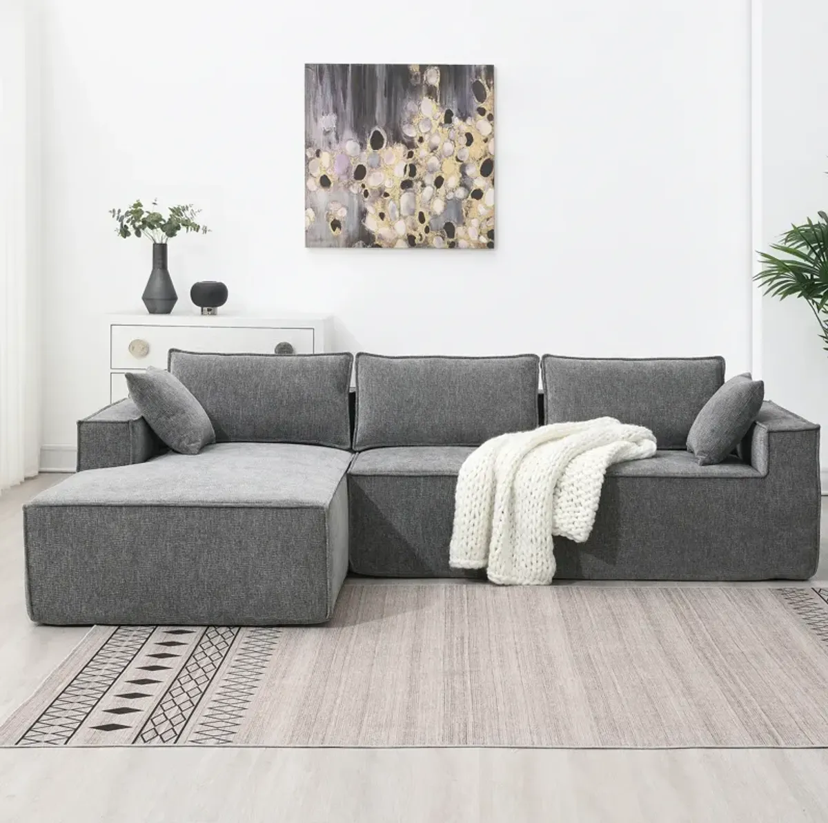 Minimalist Style Modular Sectional Sofa