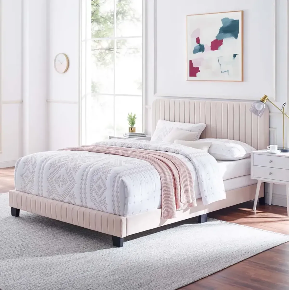 Modway - Celine Channel Tufted Performance Velvet Queen Bed