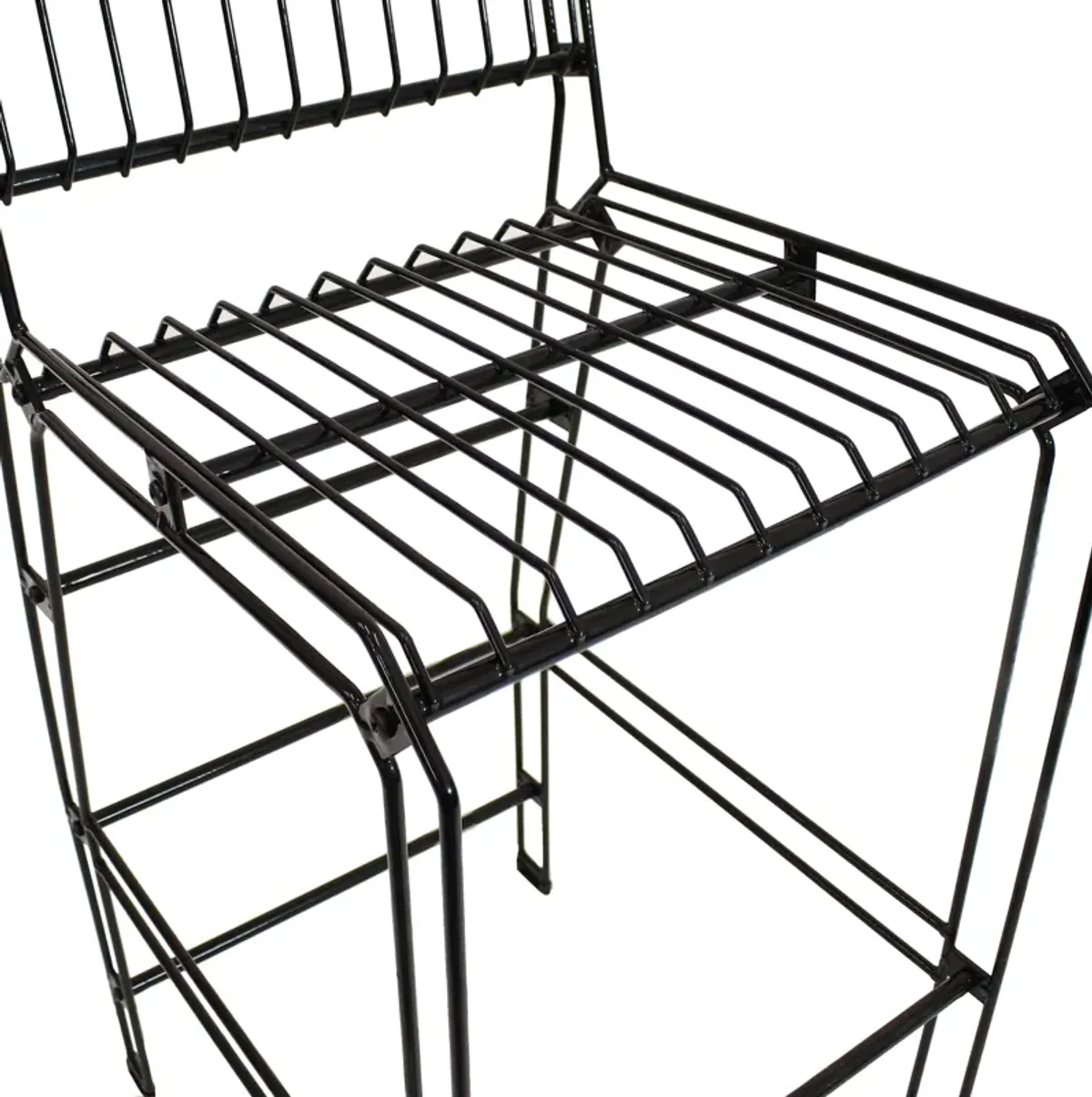 Sunnydaze Steel Wire Indoor and Outdoor Bar Chair - Black