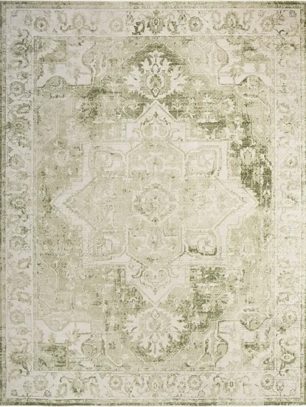 Astra Machine Washable ASW12 Ivory/Green 9' x 12' Rug
