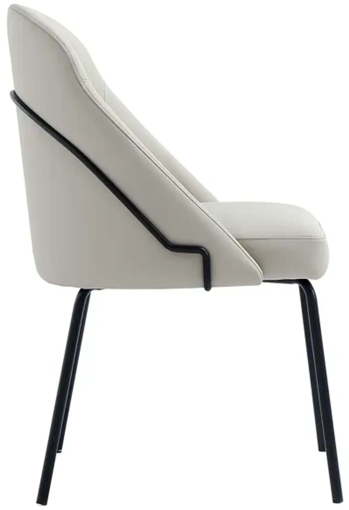 Gracie Dining Chairs in Gray and Black (Set of 2)