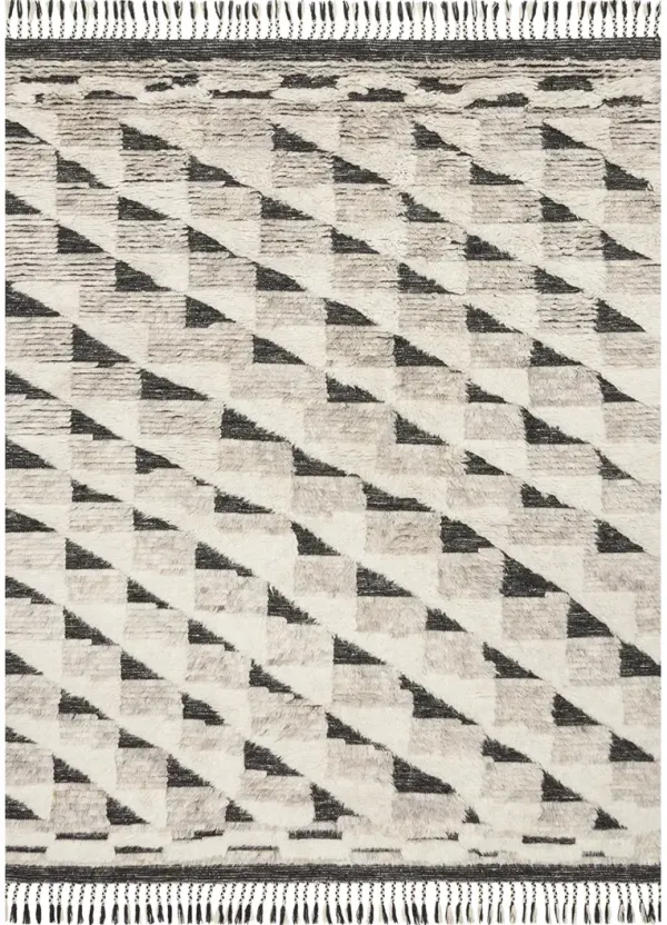 Khalid KF02 Natural/Black 9'6" x 13'6" Rug