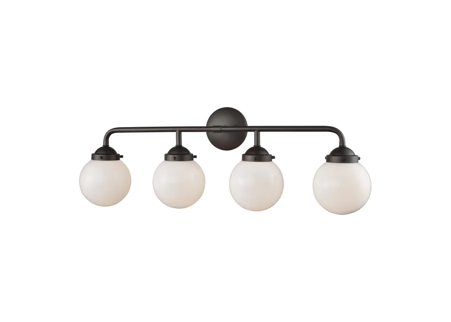 Beckett 33'' Wide 4-Light Vanity Light with Frosted Glass