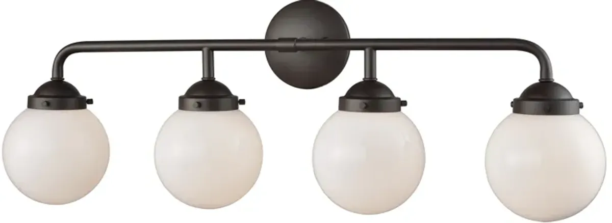 Beckett 33'' Wide 4-Light Vanity Light with Frosted Glass