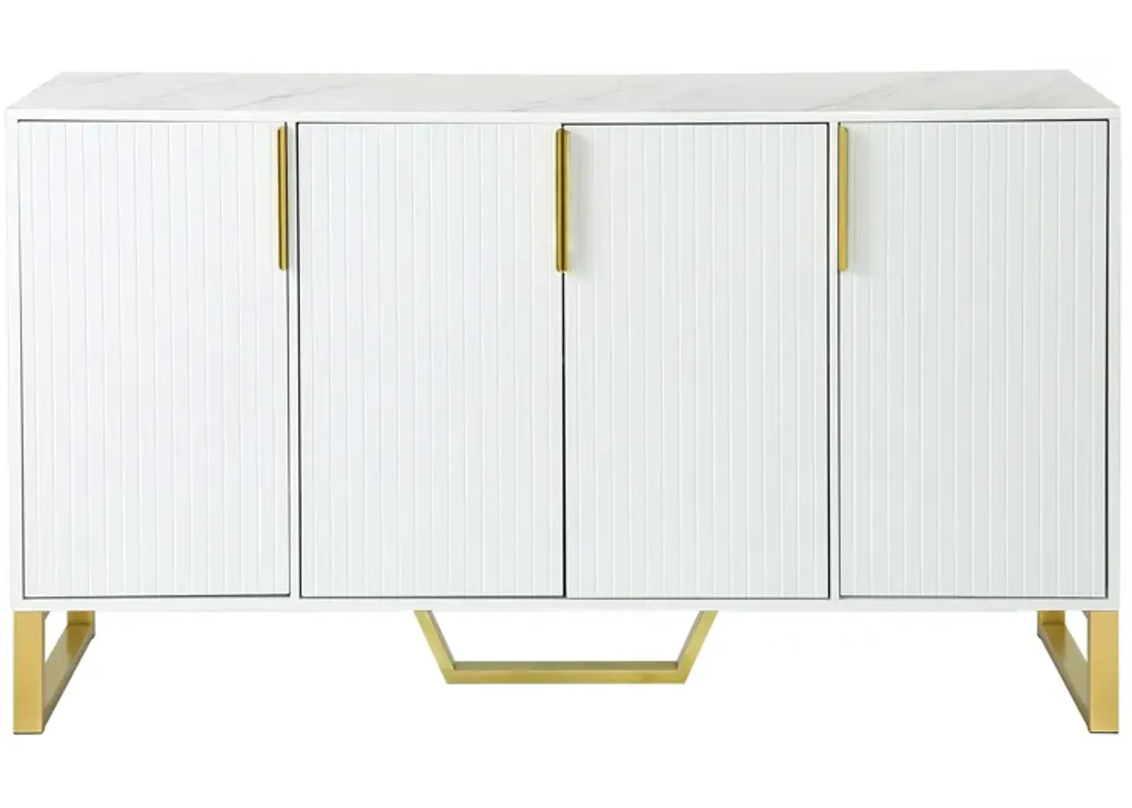 Merax Modern Metal Handles Sideboard Kitchen Cabinet