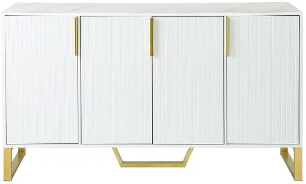 Merax Modern Metal Handles Sideboard Kitchen Cabinet