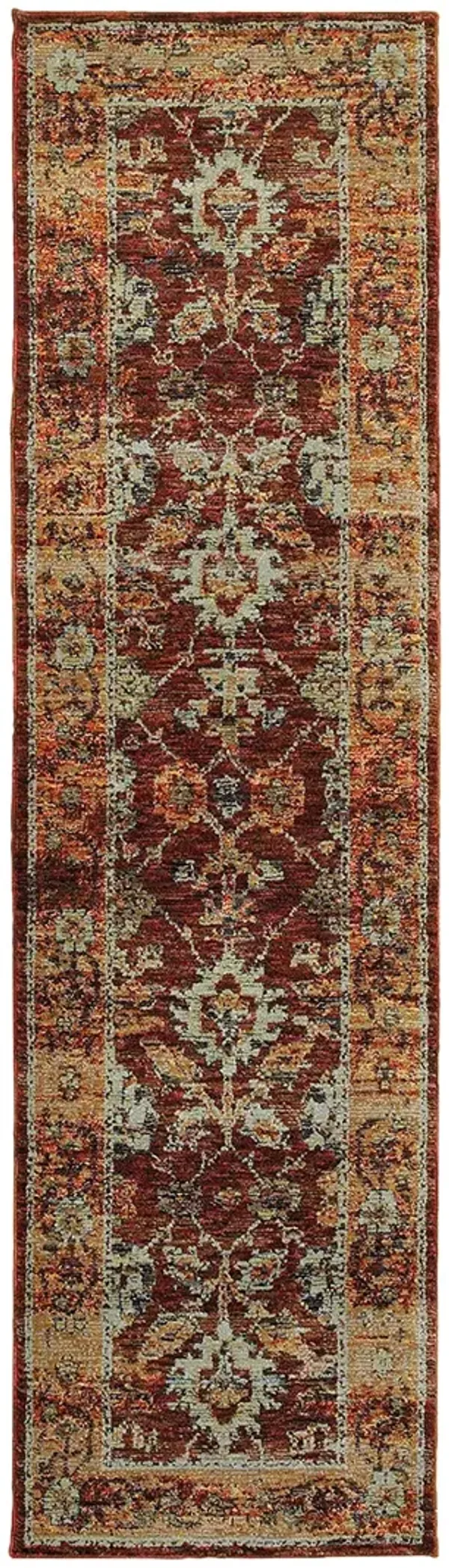 Andorra 2'3" x 8' Red Rug