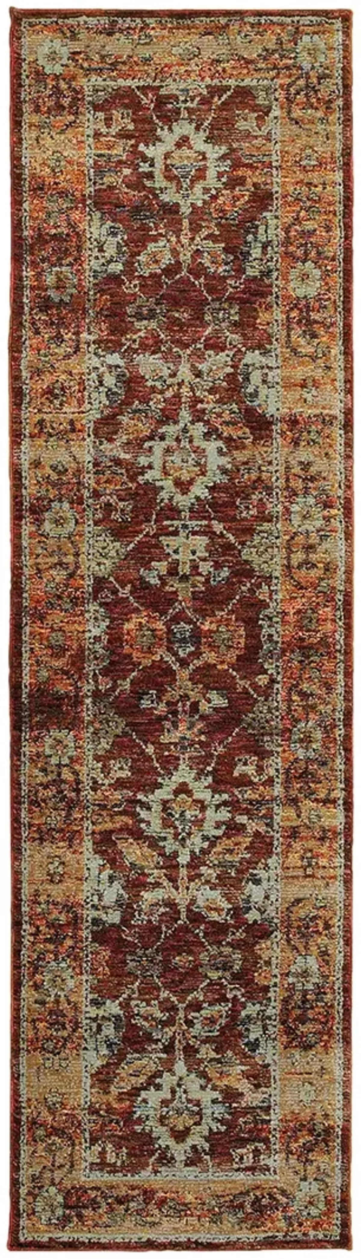 Andorra 2'3" x 8' Red Rug