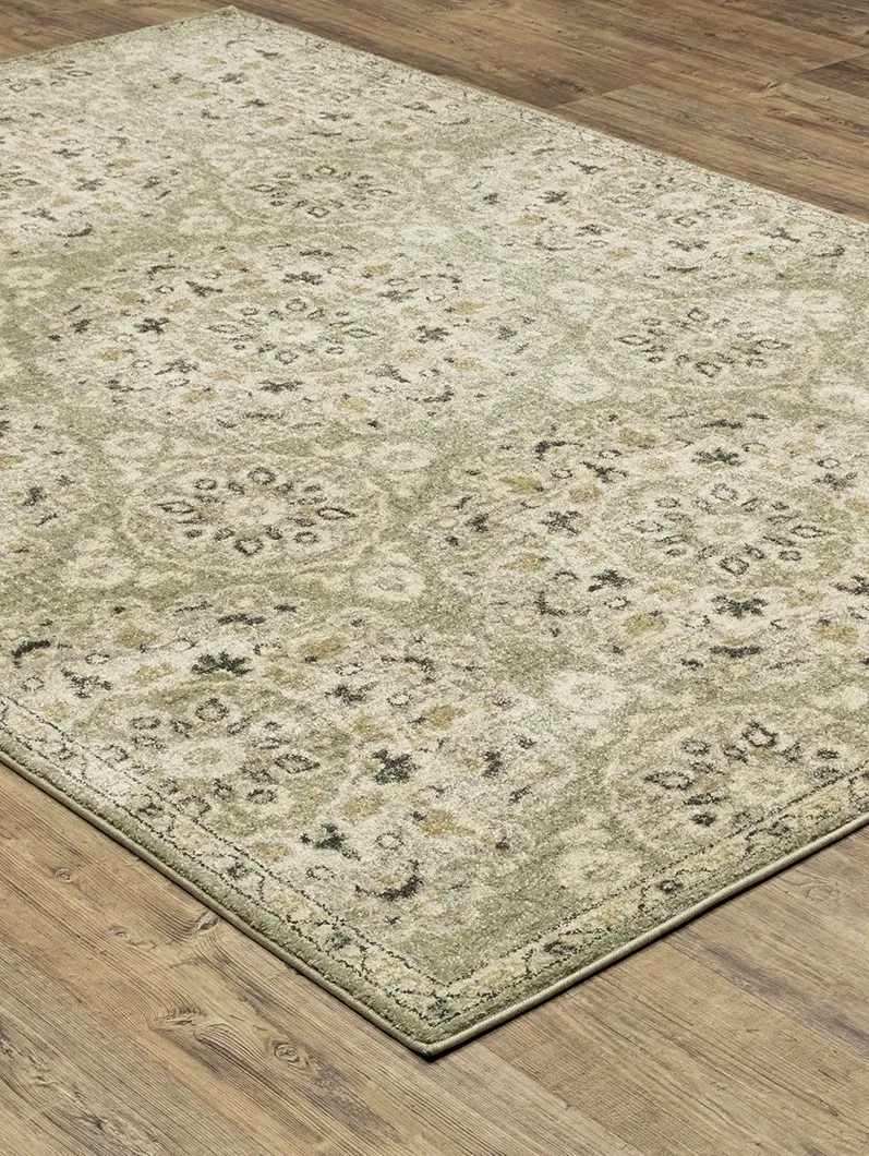 Florence 6'7" x 9'6" Green Rug