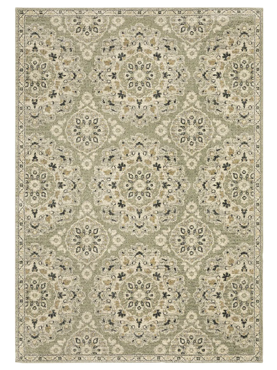 Florence 6'7" x 9'6" Green Rug