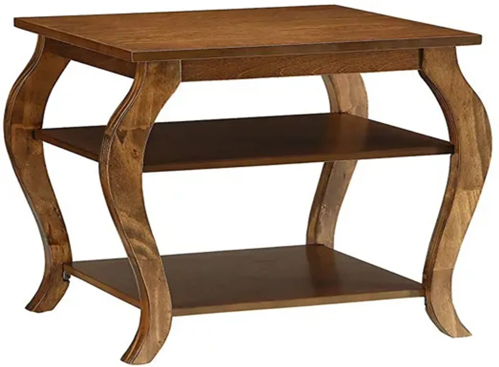 Becci End Table, Walnut-Benzara