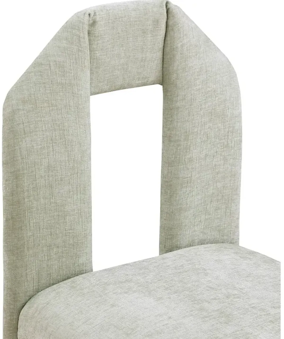 Meridian Furniture Bennett Mint Chenille Fabric Dining Chair, Set of 2