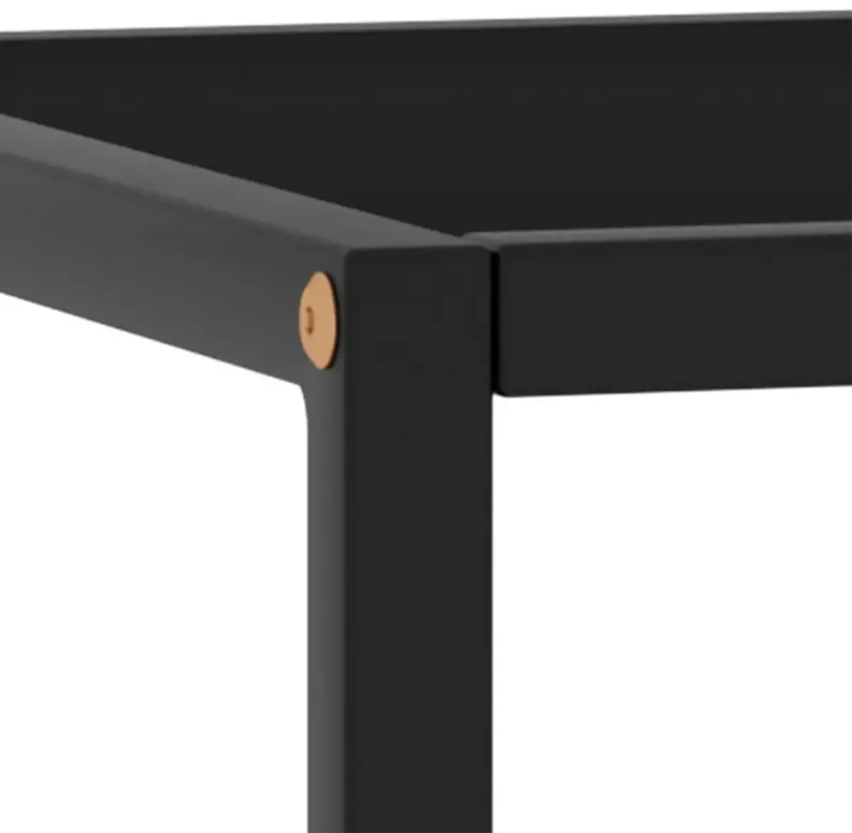 vidaXL Black Coffee Table with Tempered Glass Tabletop and Powder-Coated Steel Base | Modern, Sleek Design | Easy to Clean Surface | Dimensions: 15.7" x 15.7" x 19.7"