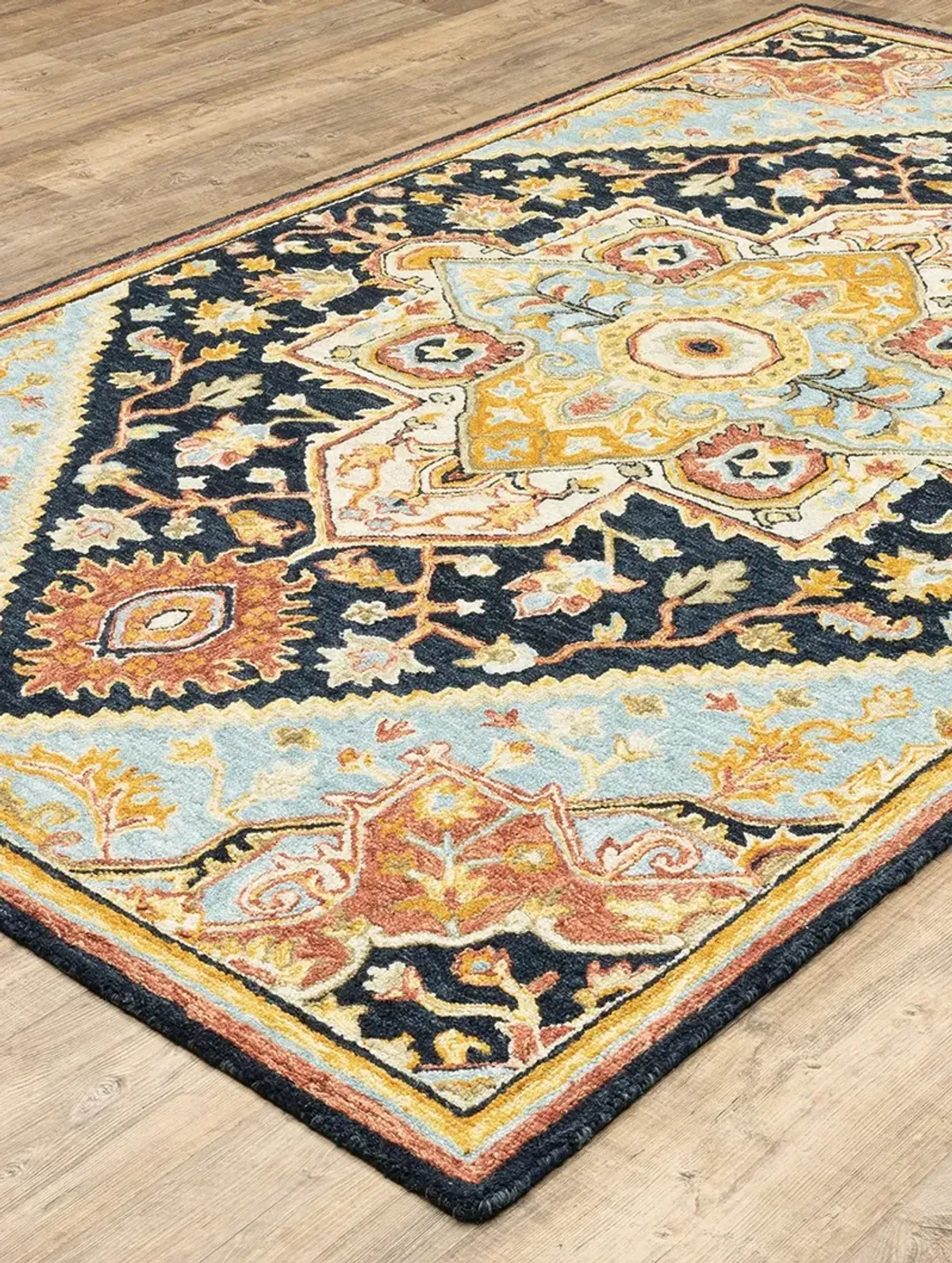 Alfresco 3'6" x 5'6" Navy Rug