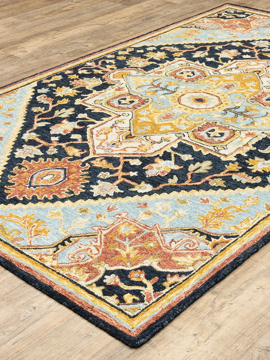 Alfresco 3'6" x 5'6" Navy Rug