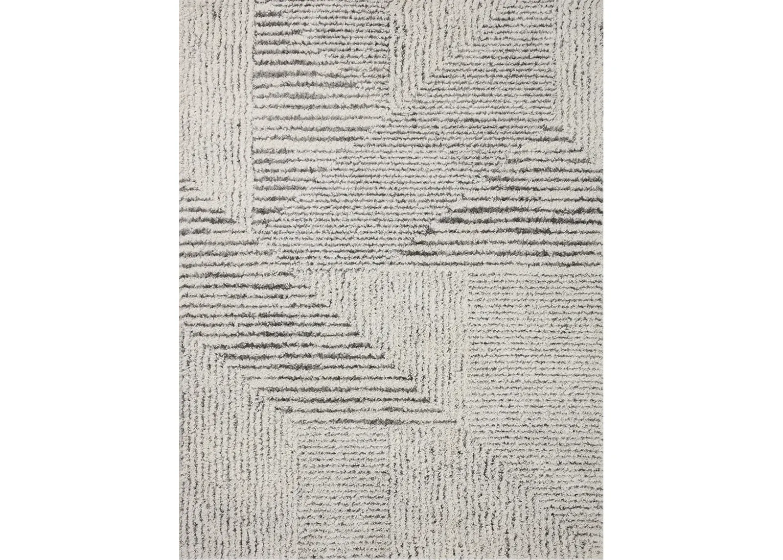 Levitt LEV02 Ivory/Grey 4' x 6' Rug