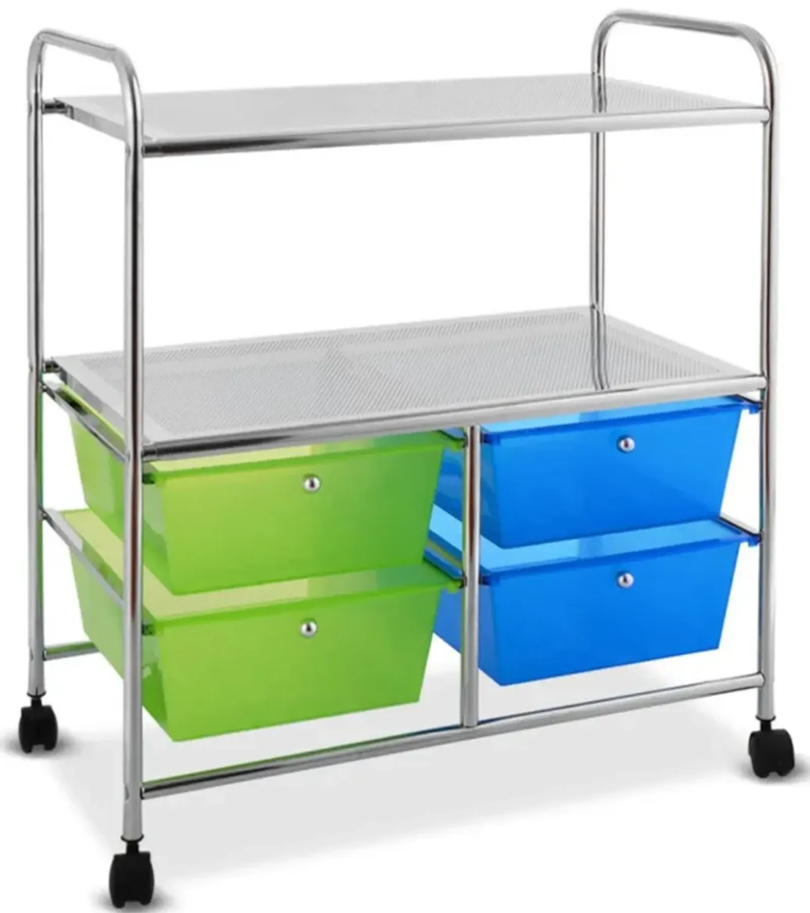 Hivvago 4 Drawers Shelves Rolling Storage Cart Rack