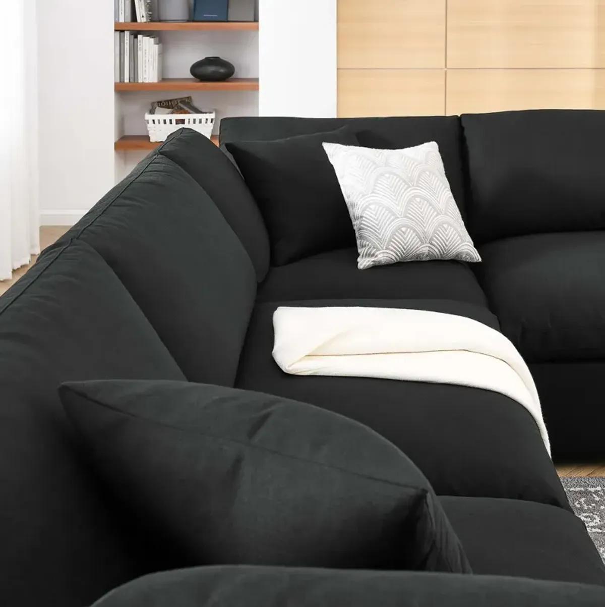 Commix Down Filled Overstuffed 6 Piece Sectional Sofa Set