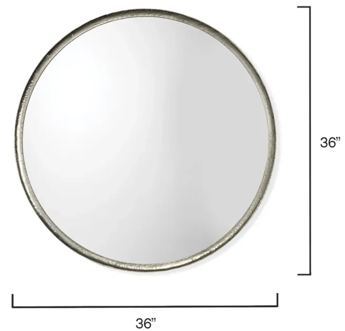 Refined Iron Silver Round Mirror