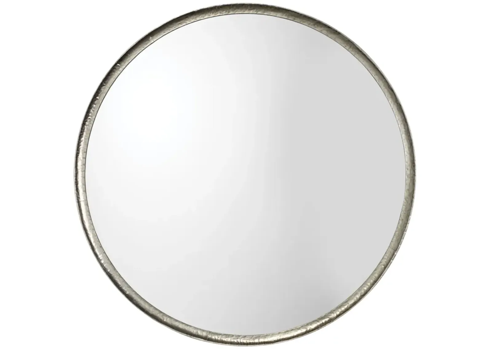 Refined Iron Silver Round Mirror