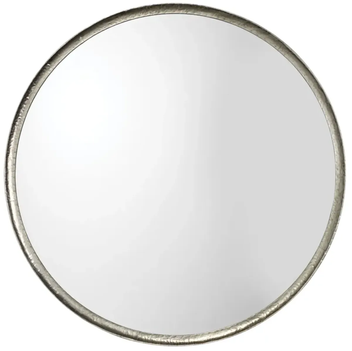 Refined Iron Silver Round Mirror