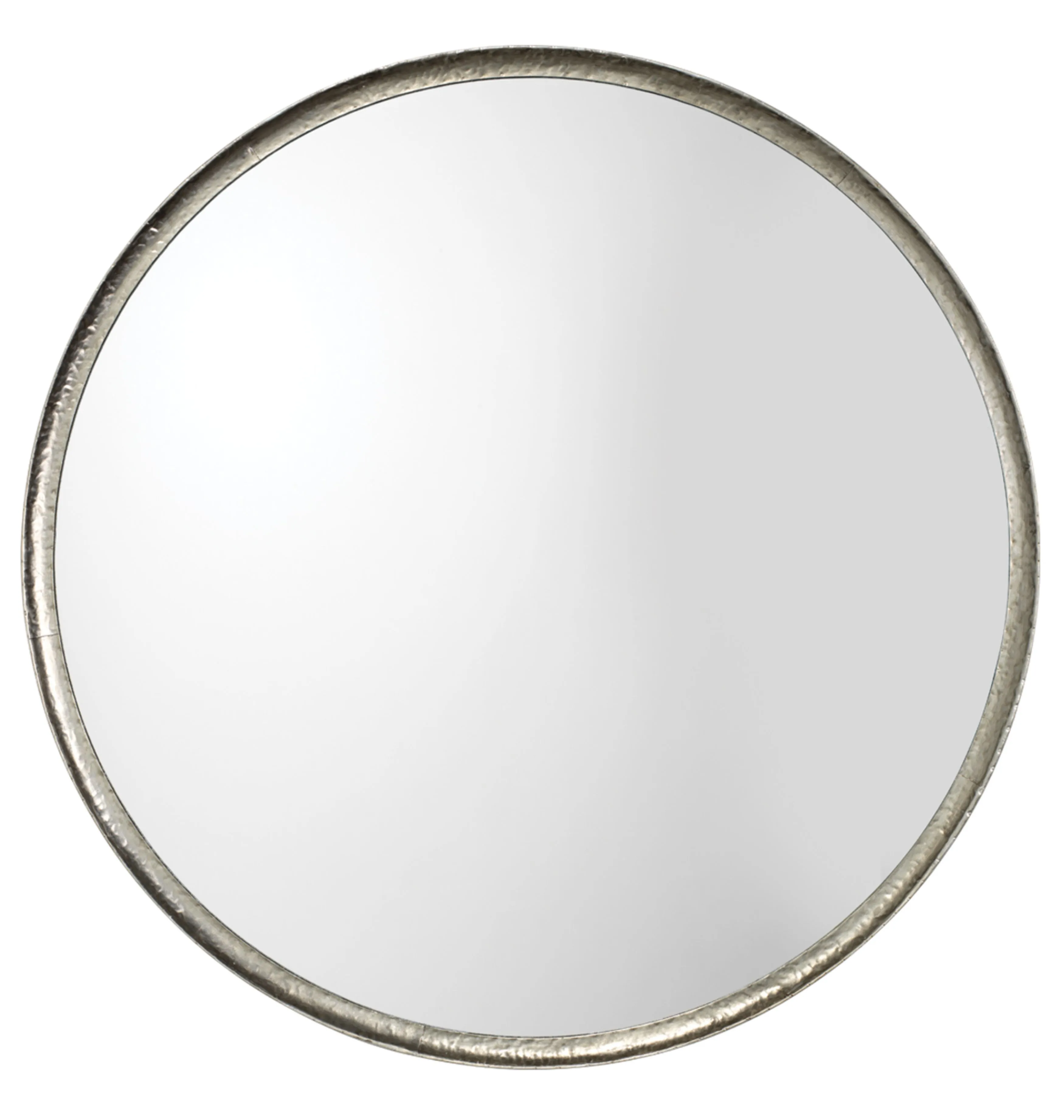 Refined Iron Silver Round Mirror