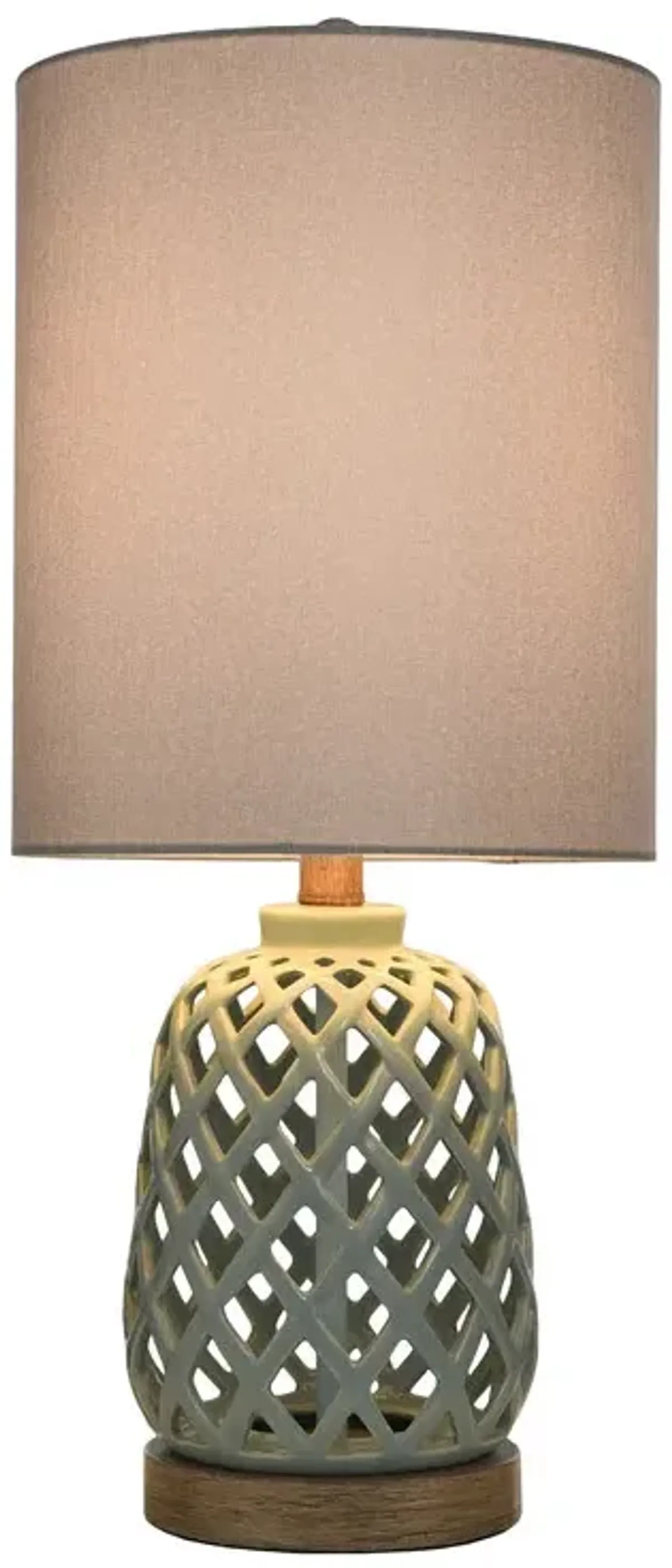Seafoam Lattice Table Lamp