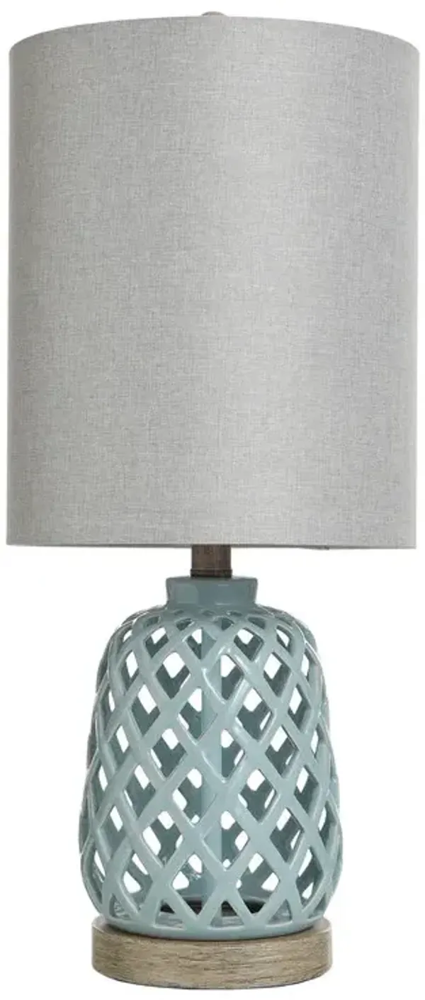 Seafoam Lattice Table Lamp