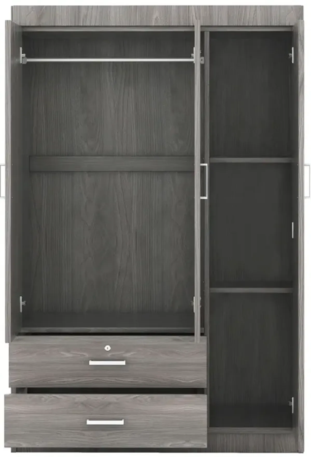 Merax 3-Door Wardrobe with 2 Drawers