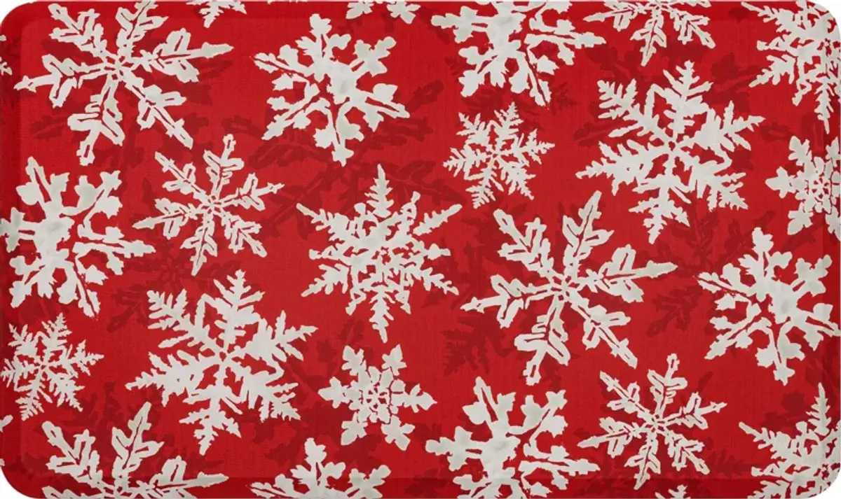 Holiday Flakes Multi 1' 8" x 3' 6" Door Mat