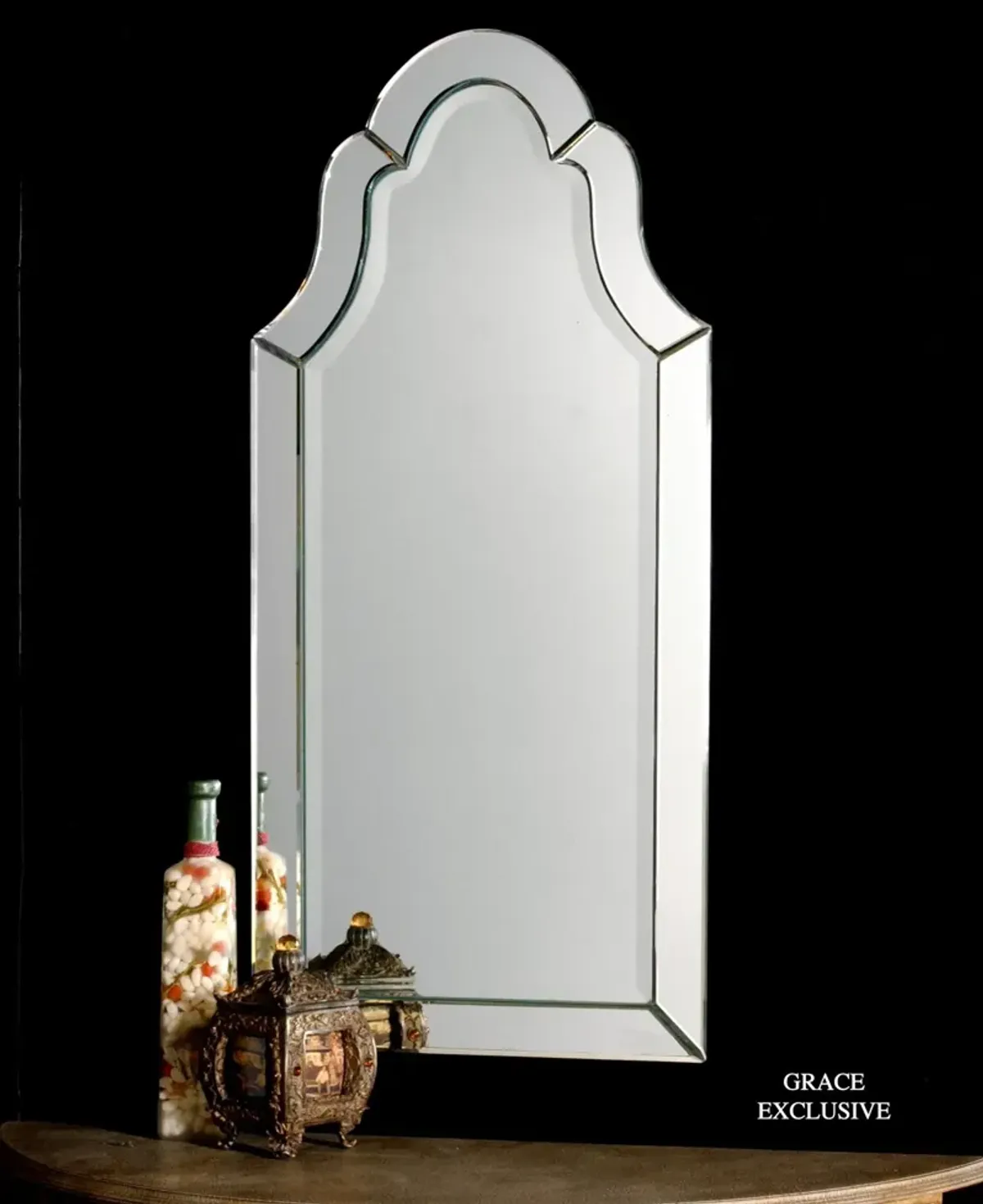 Uttermost Hovan Frameless Arched Mirror