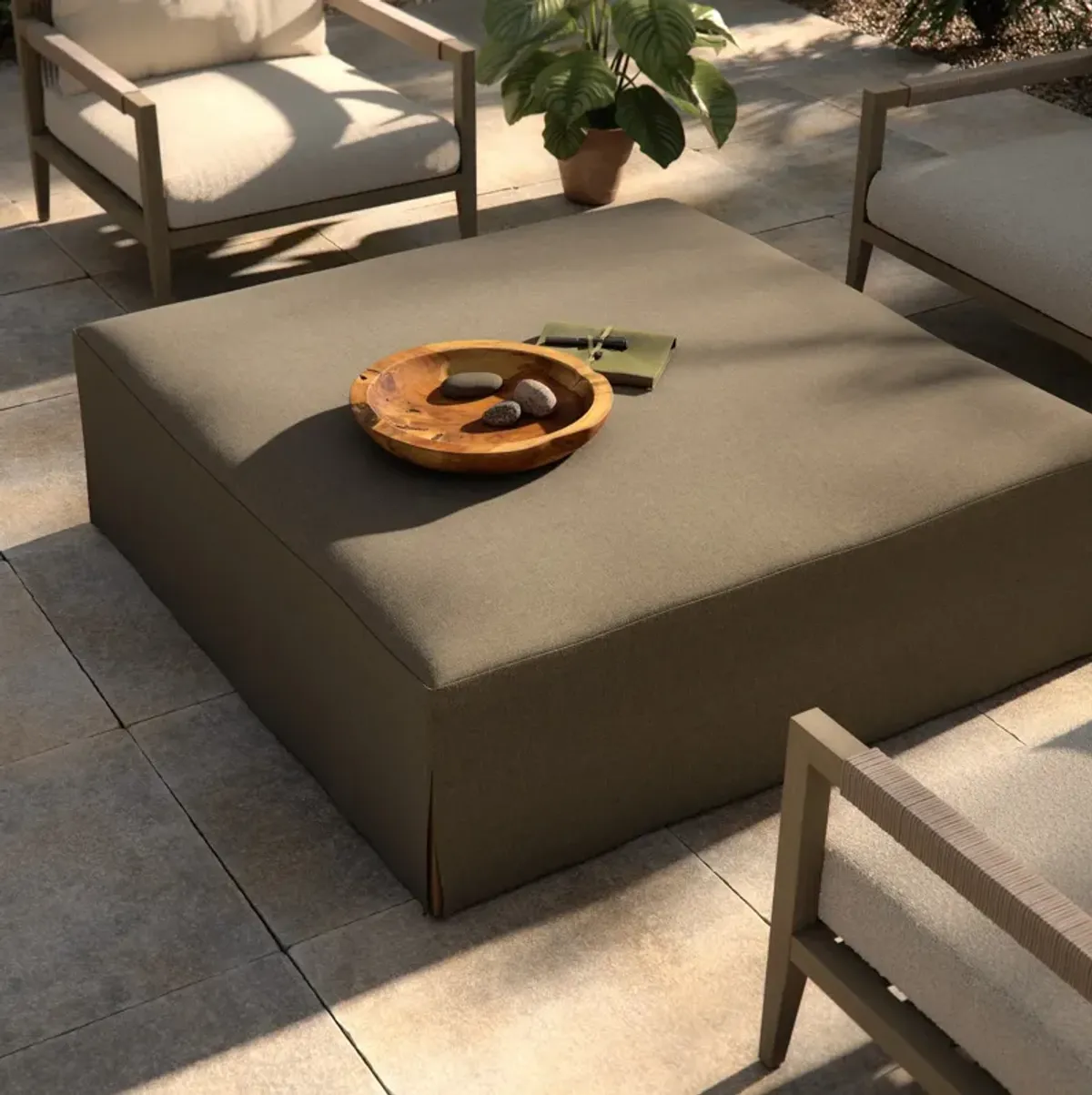 Laskin Outdoor Ottoman