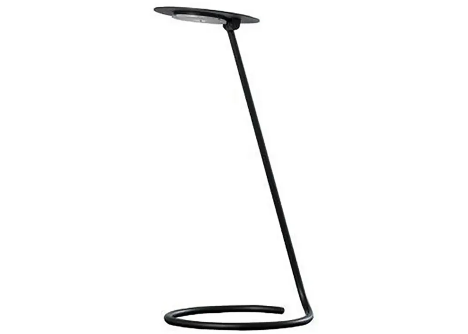 Desk Lamp with Pendulum Style and Flat Saucer Shade, Black-Benzara