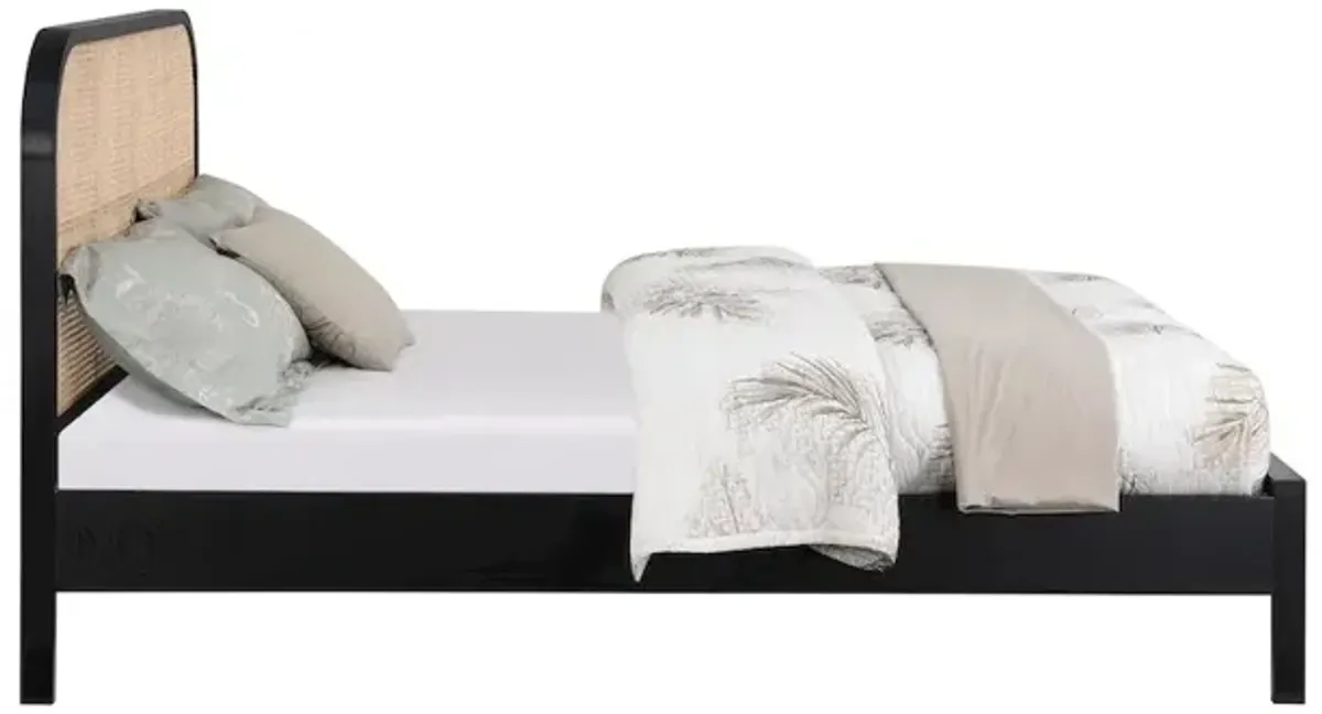 Meridian Furniture Siena Black Ash Wood King Bed