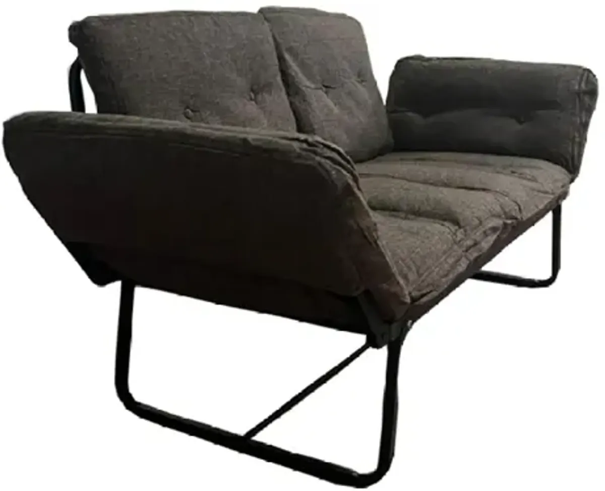 Violette Metal Frame Futon Loveseat