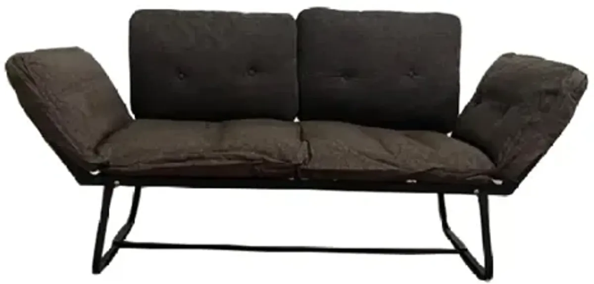 Violette Metal Frame Futon Loveseat