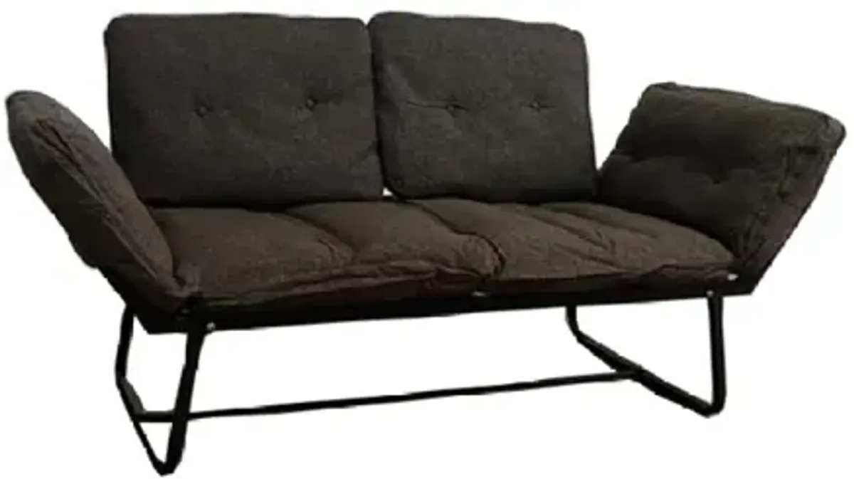 Violette Metal Frame Futon Loveseat