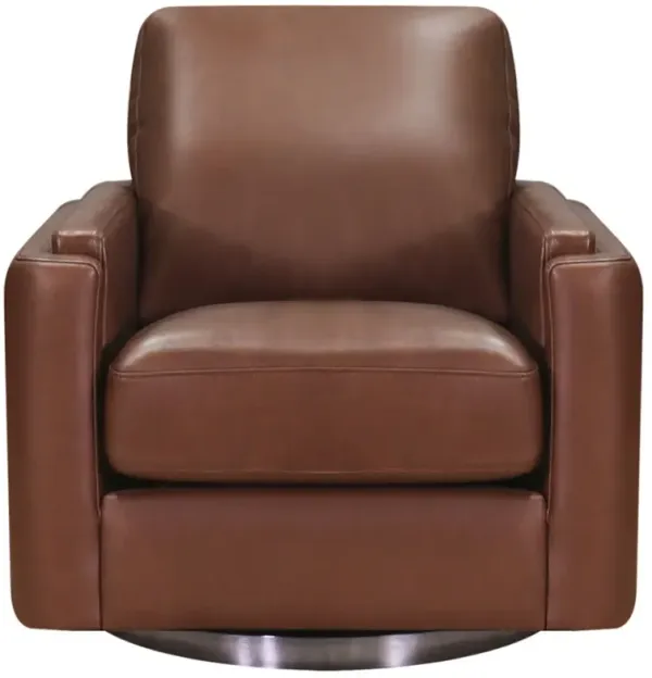Elm Swivel Leather Chair