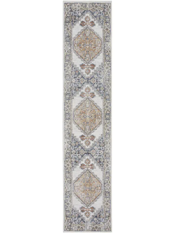 Astra Machine Washable ASW11 Gray/Gold 2'2" x 8' Rug