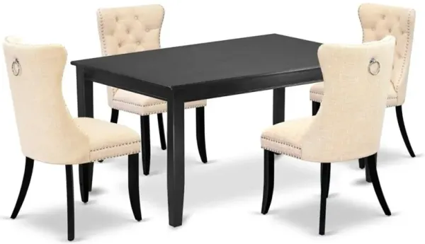 5 Piece Kitchen Table Set Consists of a Rectangle Dining Table