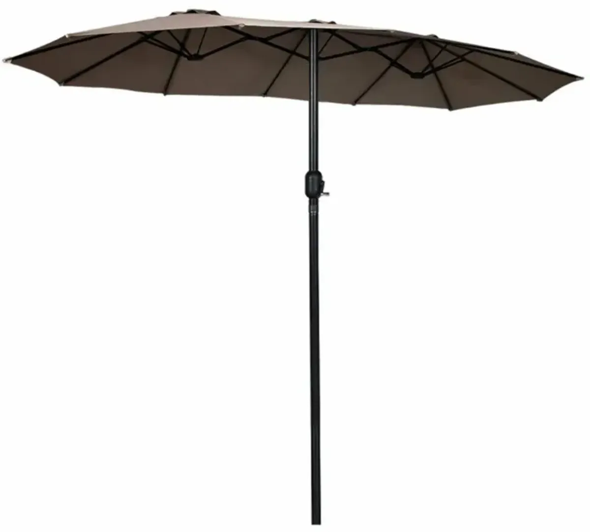 Hivvago 15 Feet Double-Sided Outdoor Patio Umbrella with Crank without Base