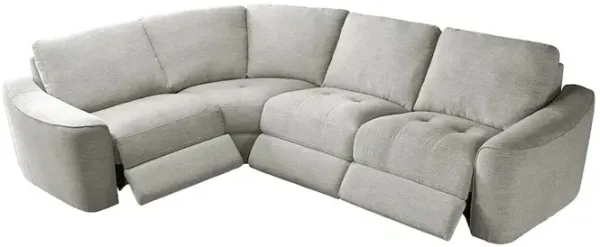 Alexent Power Reclining 4-Piece Sectional Sofa With Storage & Wireless Charging