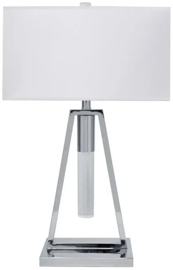 Night tube Table Lamp Chrome Metal and Acrylic LED Light