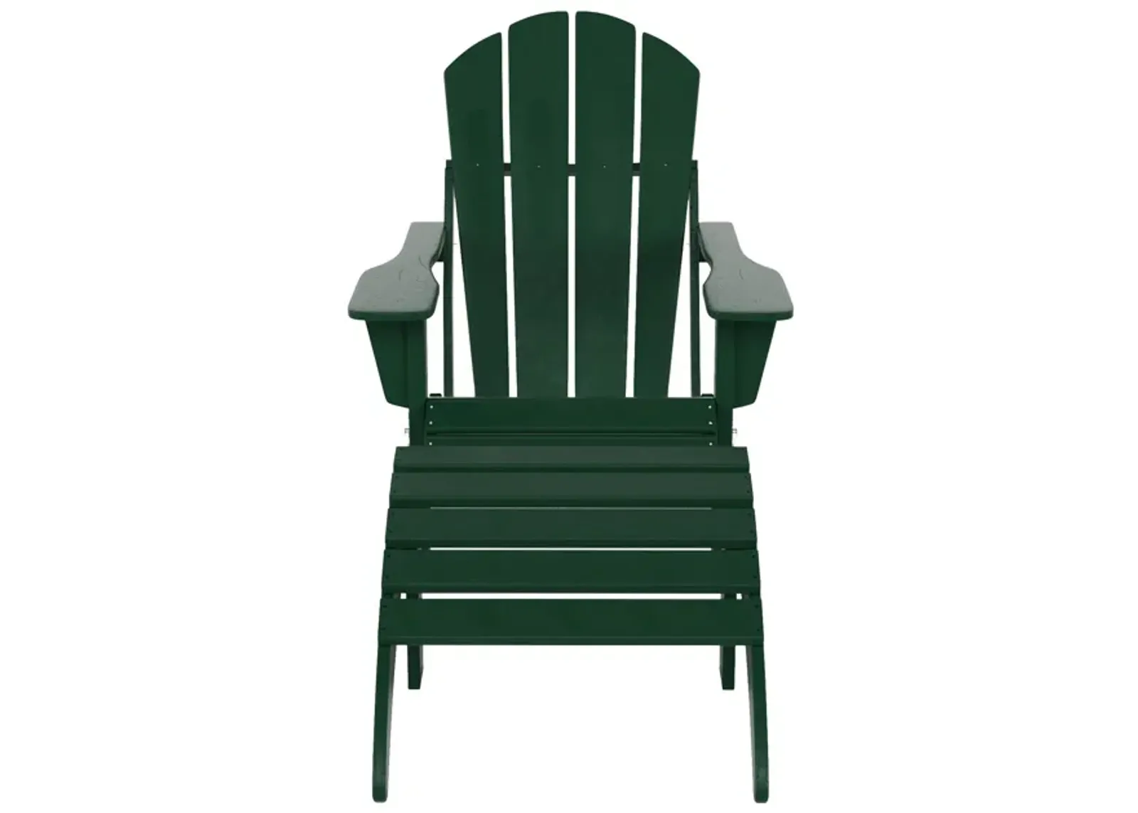 WestinTrends Folding Adirondack Chair With Footrest Ottoman Set