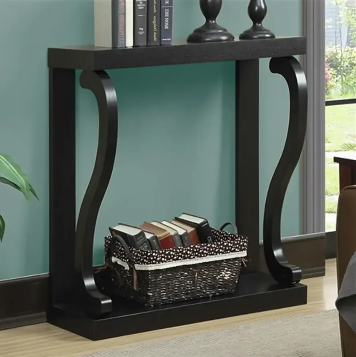 Retro Style Coffee Table with Solid Wood Base – Mid-Century Design