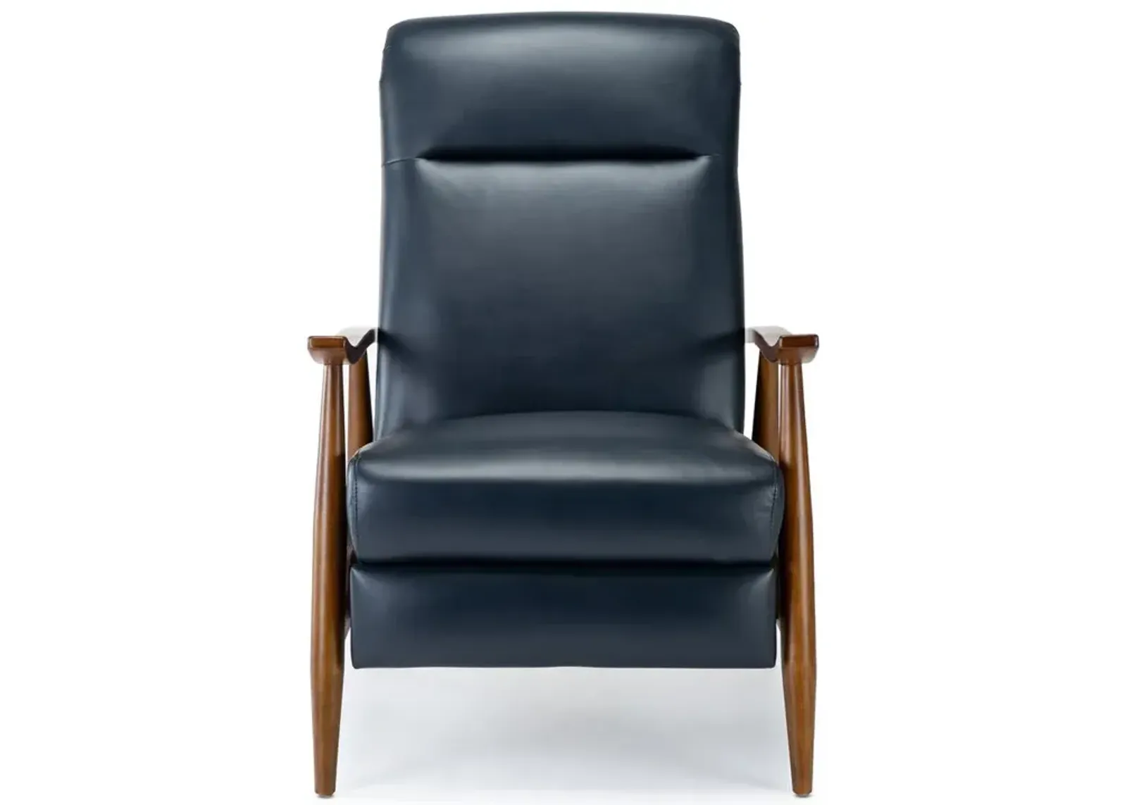 Comfort Pointe Solaris Wood Arm Push Back Recliner - Midnight Blue